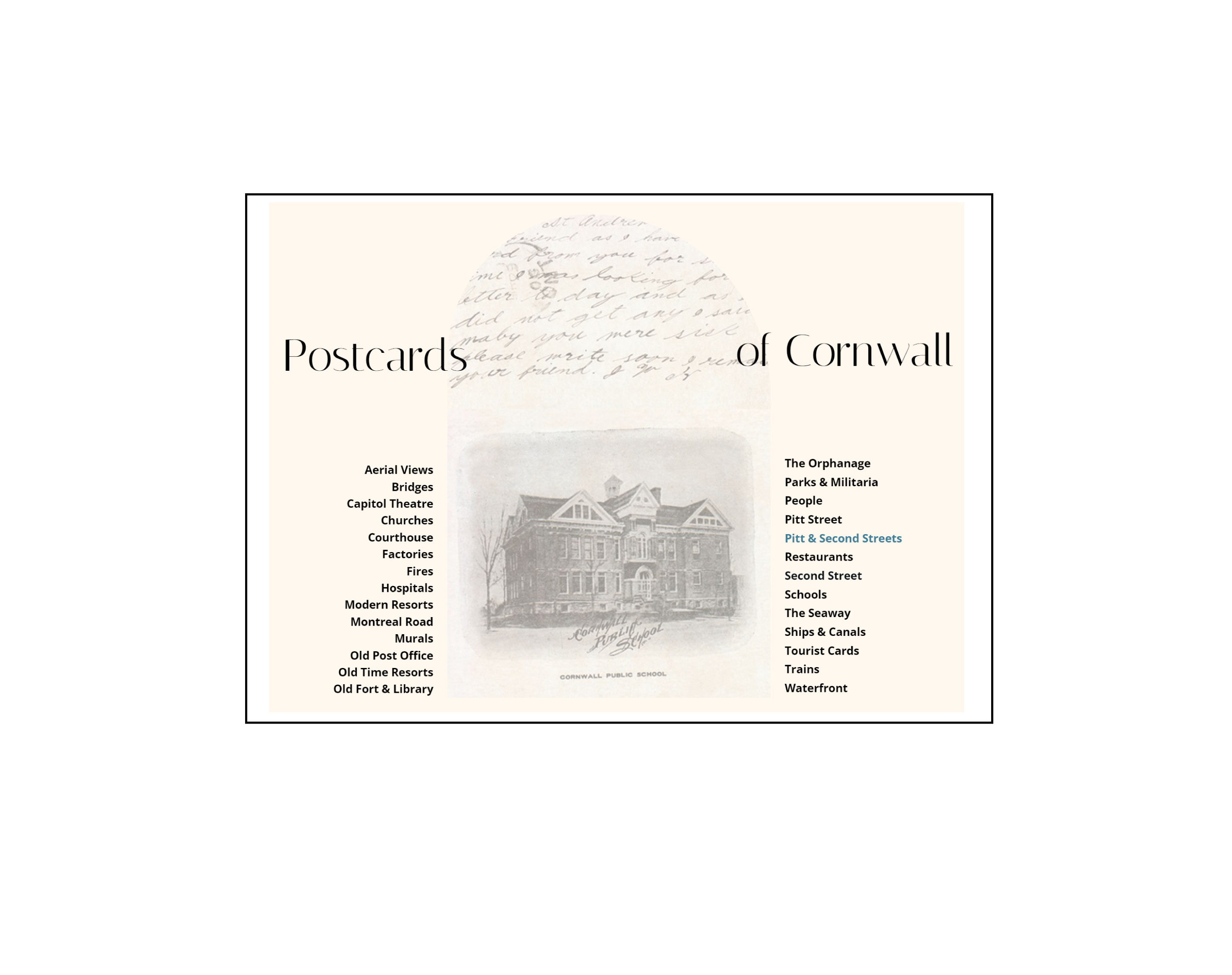 Cornwall Postcards, Cornwall, Ontario, Lily Worrall